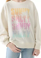 Girls 7-16 Sunny Salty Oversized Pullover