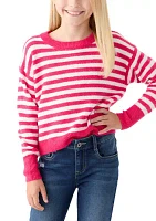 Girls 7-16 Striped Cozy Sweater