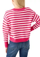 Girls 7-16 Striped Cozy Sweater