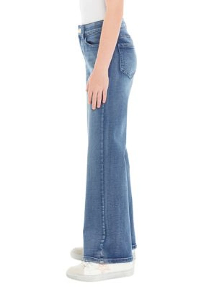 Girls 7-16 Wide Leg Denim Jeans