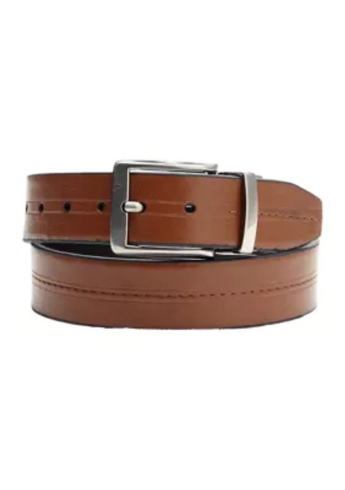 Boys 4-7 30 Millimeter Reversible Belt with Center Stitch