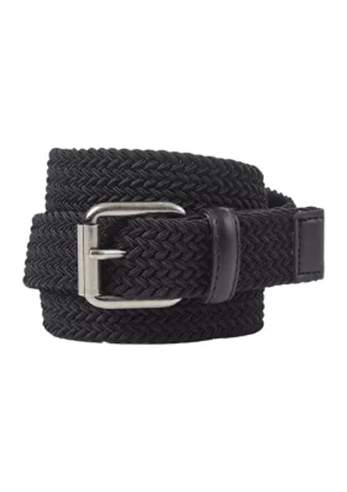 Boys 30 Millimeter Stretch Woven Braided Belt