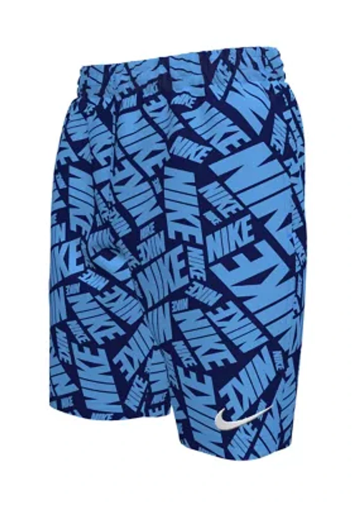 Boys 8-20 Tossed Block 7" Volley Swim Shorts