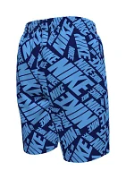 Boys 8-20 Tossed Block 7" Volley Swim Shorts