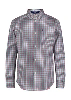 Boys 8-20 Long Sleeve Stretch Knotting Hill Plaid Shirt