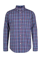 Boys 8-20 Long Sleeve Stretch Sleepy Hollow Plaid Shirt