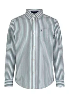 Boys 8-20 Long Sleeve Stretch Variegated Stripe Shirt