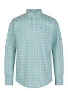 Boys 8-20 Long Sleeve Stretch Summer Breeze Plaid Shirt