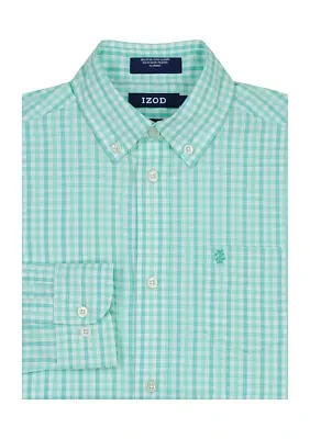 Boys 8-20 Long Sleeve Stretch La Jolla Plaid Shirt