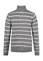 Boys 8-20 Marled Stripe 1/4 Button Sweater