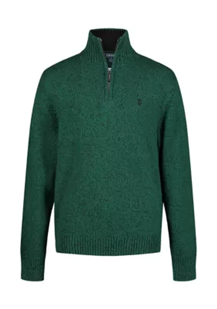 Boys 8-20 Marled 1/4 Zip Sweater