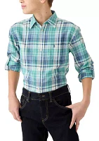 Boys 8-20 Long Sleeve Yarn Dyed Lawrence Twill Plaid Shirt