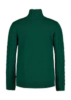 Boys 8-20 Solid Cable 1/4 Zip Sweater