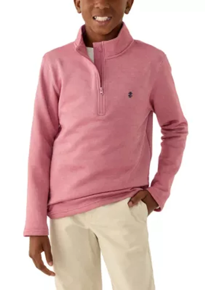 Boys 4- Feeder Stripe 1/4 Zip Sweater