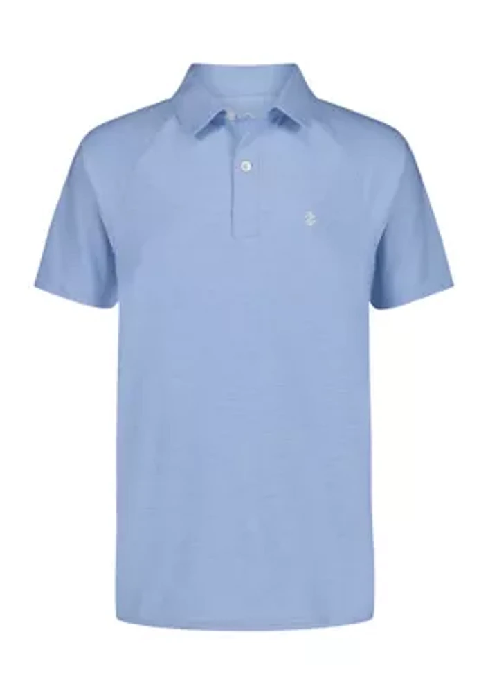 Boys 8-20 Raglan Marled Performance Polo Shirt