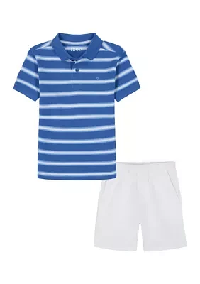 Boys 4-7 Pique Polo and Twill Short Set