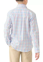 Boys 8-20 Long Sleeve Comfort Poplin Shirt