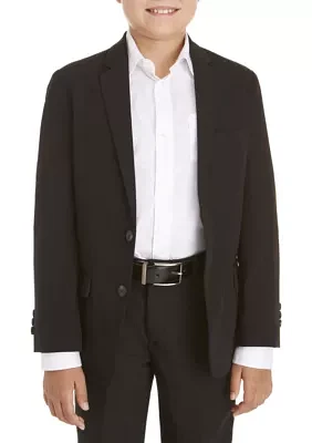 Boys 8-20 Basic Stretch Black Suit Separate Jacket