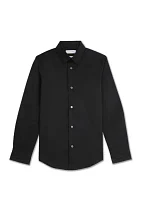 Boys 8-20 Solid Stretch Poplin Shirt