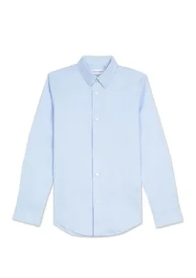 Boys 8-20 Solid Stretch Poplin Shirt