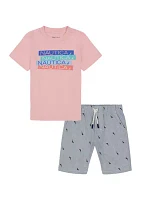 Boys 4-7 Graphic T-Shirt and Woven Shorts Set