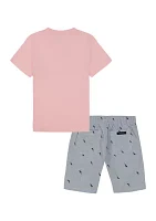 Boys 4-7 Graphic T-Shirt and Woven Shorts Set