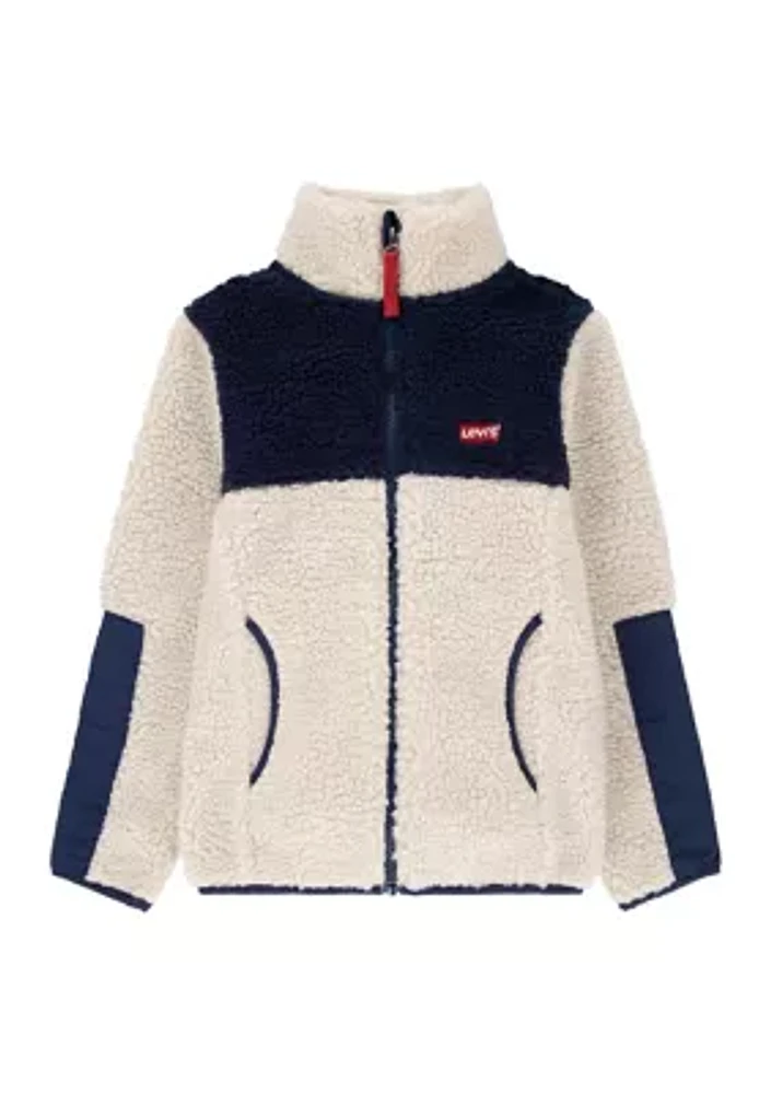 Boys 4-7 Color Blocked Sherpa Jacket