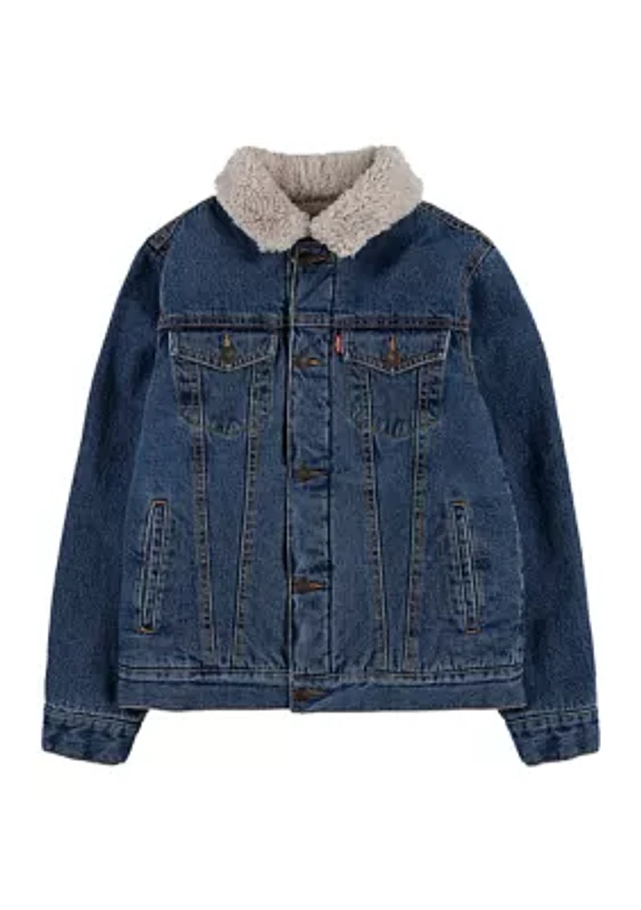 Boys 8-20 Sherpa Lined Trucker Jacket