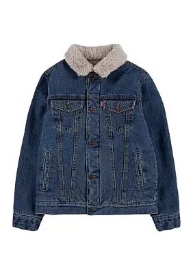 Boys 8-20 Sherpa Lined Trucker Jacket