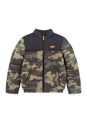 Boys 8-20 Camo Printed Puffer Jacket