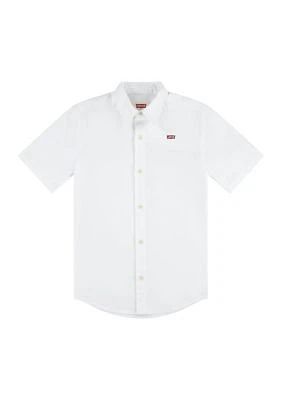 Boys 8-20 Solid Woven Shirt