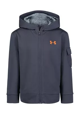 Boys 4-7 Zip Front Mesh Pocket Hoodie