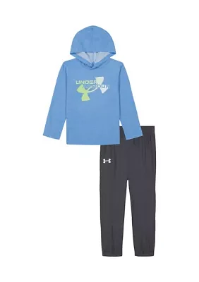 Boys 4-7 Twist Mesh Logo Graphic Hoodie and Pants Set