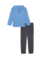 Boys 4-7 Twist Mesh Logo Graphic Hoodie and Pants Set