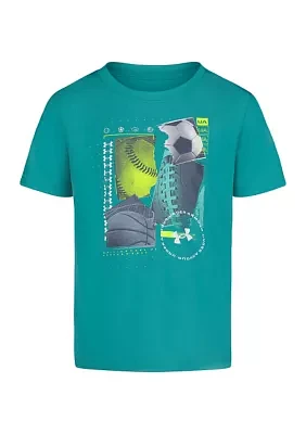 Boys 4-7 All Sport Poster Short Sleeve Graphic T-Shirt