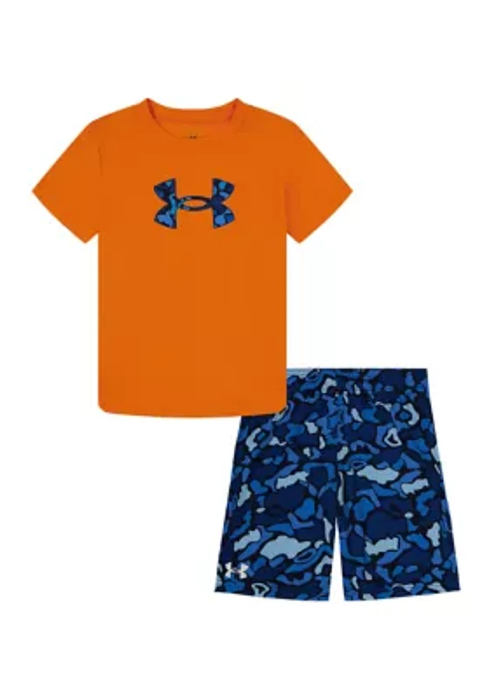 Boys 4-7 Graphic T-Shirt and Printed Shorts Set