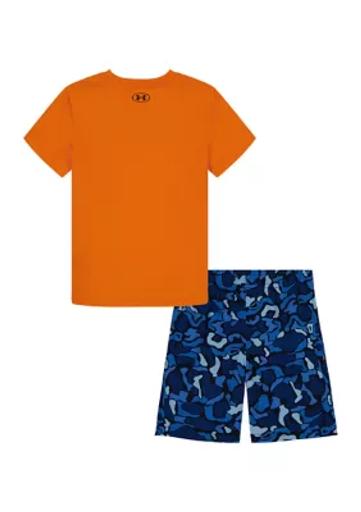 Boys 4-7 Graphic T-Shirt and Printed Shorts Set