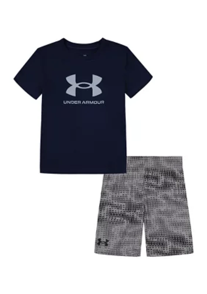 Boys 4-7 Graphic T-Shirt and Printed Shorts Set