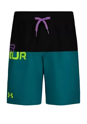 Boys 8-20 Color Blocked Logo Swim Trunks