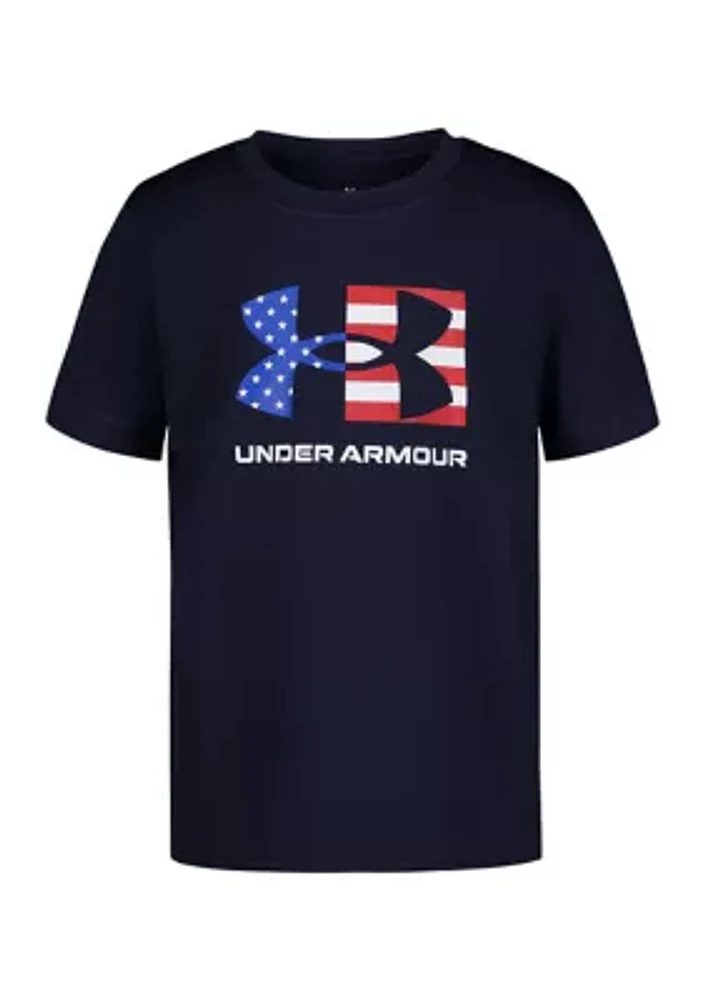 Boys 4-7 Freedom Chest Logo Flag Graphic T-Shirt