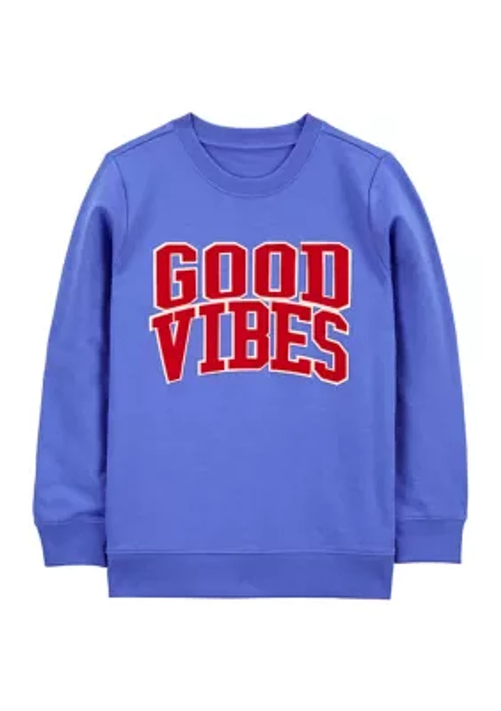 Boys 4-7 Good Vibes Graphic Pullover