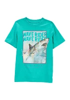 Boys 4-7 Short Sleeve Shark Graphic T-Shirt