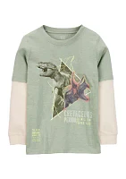 Boys 4-7 Foil Dinosaur Graphic T-Shirt