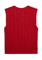 Bpys 2-7 Cable Knit Cotton Sweater Vest