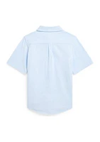 Boys 8-20 Knit Oxford Short Sleeve Shirt