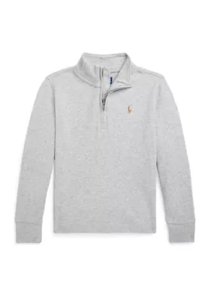 Boys 2-7 Cotton Interlock Quarter-Zip Pullover