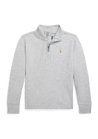 Boys - Cotton Interlock Quarter-Zip Pullover