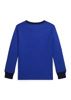 Boys 2-7 Corduroy Logo Cotton Long Sleeve T-Shirt