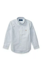 Boys - Striped Cotton Oxford Shirt