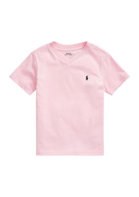 Boys - Cotton Jersey V-Neck T-Shirt